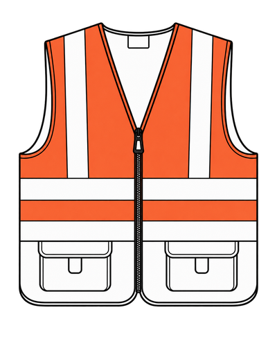 Coral wireframe hi-vis vest